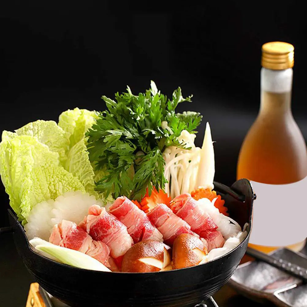 Japanese Hot Pot Cast Iron Stew Pot for Ramen Noodles Soup Cooking Portable Lightweight Camping Picnic Cookware Non Sticky High