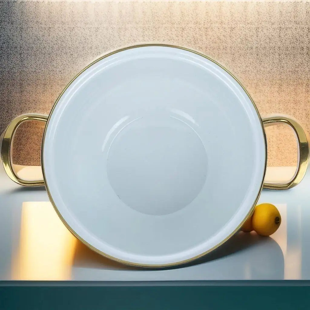 Extra-thick Enameled Enameled Two Ears Stew Pot Household Soup Pot Cooking Noodles Stew Chicken Fondue Kitchen Cookware